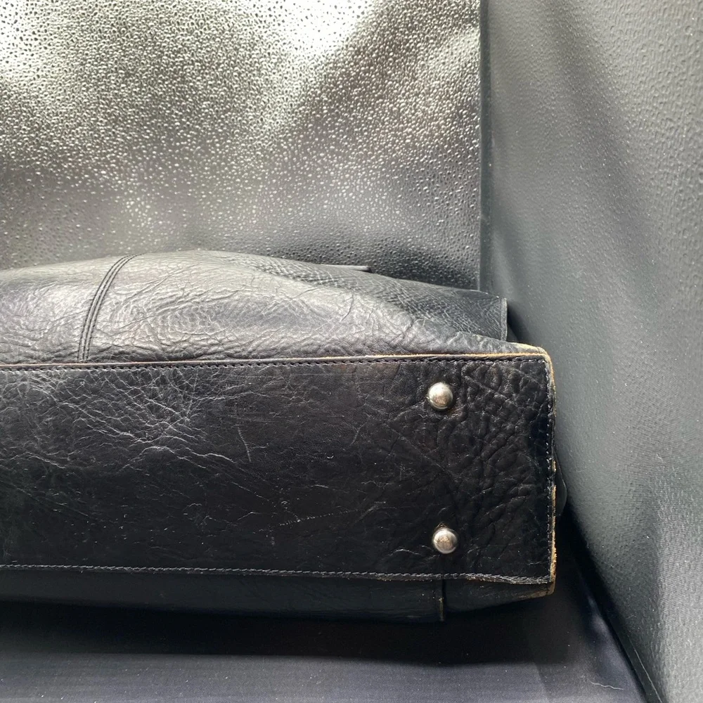 645 Wilson black Leather Pelle studio briefcase/satchel NEW W TAGS